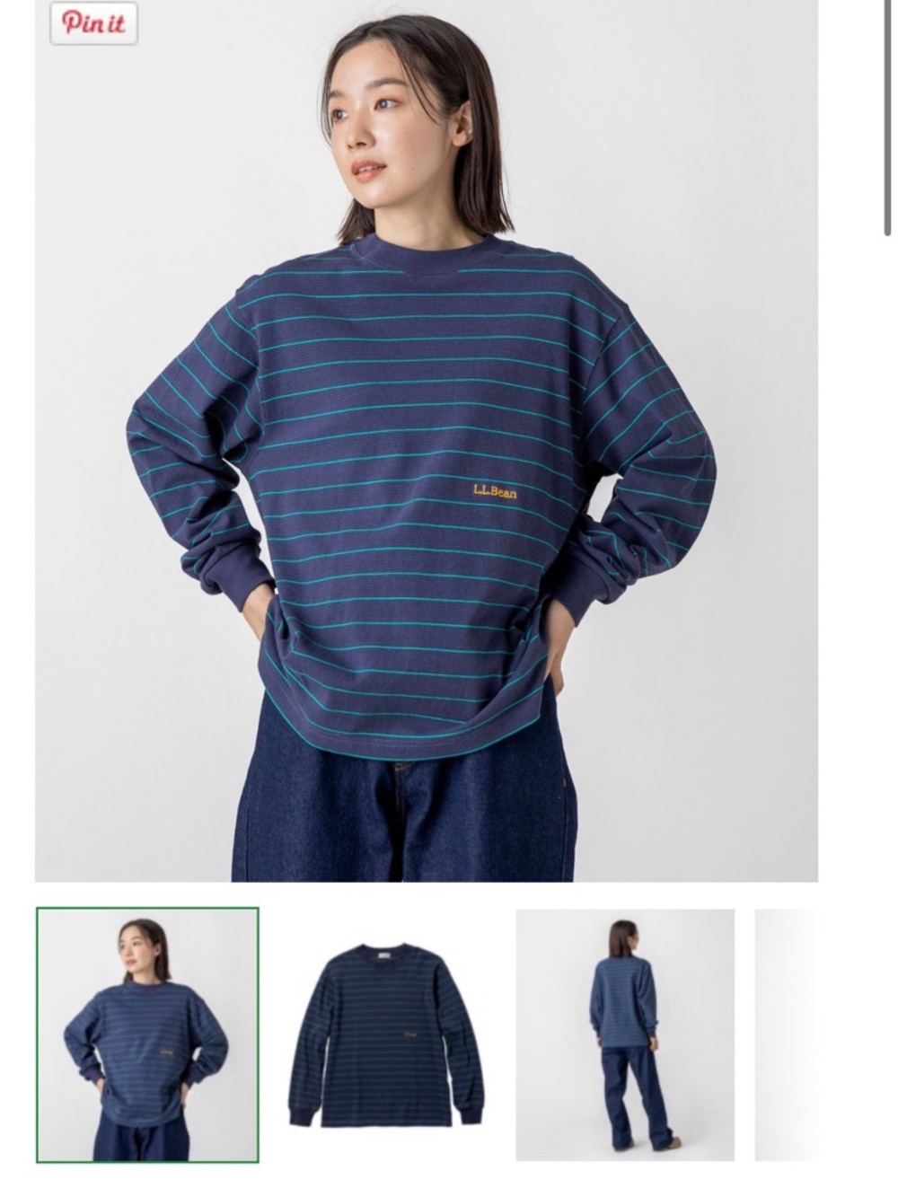 L.L. Bean Japan Edition Union Long-sleeve Striped Tee - Unisex - Picture 3 of 5